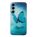 For Samsung Galaxy S24 5G Colored Drawing Pattern TPU Phone Case(Butterfly)