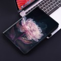 For Lenovo Legion Y700 2023 Crystal Texture Painted Leather Tablet Case(Purple Peony)