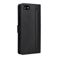For iPhone SE 2022 / SE 2020 Diamond Lattice Leather Flip Phone Case(Black)
