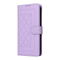 For iPhone 14 Plus Diamond Lattice Leather Flip Phone Case(Light Purple)