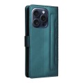 For iPhone 15 Pro Max Diamond Lattice Leather Flip Phone Case(Green)