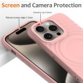 For iPhone 13 Pro Wave Texture MagSafe Magnetic Liquid Silicone Phone Case(Pink)