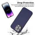 For iPhone 14 Pro Max R20 Leather Pattern Phone Single Case(Blue)