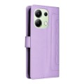For Xiaomi Redmi Note 13 4G Diamond Lattice Leather Flip Phone Case(Light Purple)