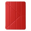 For iPad Air 11 2024 TPU Deformation Flip Leather Tablet Case with Holder(Red)