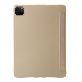 For iPad Pro 11 2024 TPU Deformation Flip Leather Tablet Case with Holder(Gold)