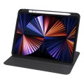For iPad Pro 13 2024 Acrylic 360 Degree Rotation Holder Leather Tablet Case(Black)