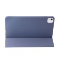 For iPad Air 13 2024 Three-fold Holder Flip Tablet Leather Case(Purple)