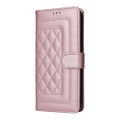 For Samsung Galaxy A20e Diamond Lattice Leather Flip Phone Case(Rose Gold)
