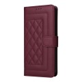 For Samsung Galaxy A53 Diamond Lattice Leather Flip Phone Case(Wine Red)