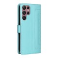 For Samsung Galaxy S22 Ultra 5G Diamond Lattice Leather Flip Phone Case(Mint Green)