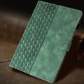 For iPad mini 6 Building Blocks Embossed Leather Smart Tablet Case(Green)