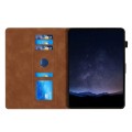 For Amazon Kindle Paperwhite 4/3/2/1 Building Blocks Embossed Leather Smart Tablet Case(Brown)