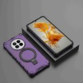 For Huawei Mate 50 Grating Holder Shockproof Phone Case(Purple)