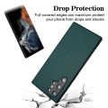For Samsung Galaxy S22 Ultra 5G R20 Leather Pattern Phone Single Case(Green)