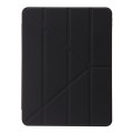 For iPad Pro 11 2024 Clear Acrylic Deformation Leather Tablet Case(Black)