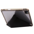 For iPad Pro 11 2024 Clear Acrylic Deformation Leather Tablet Case(Black)