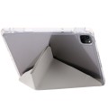 For iPad Pro 13 2024 Clear Acrylic Deformation Leather Tablet Case(Grey)