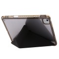 For iPad Air 13 2024 Clear Acrylic Deformation Leather Tablet Case(Black)