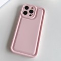 For iPhone 12 Pro Max Frosted Leather Texture TPU Phone Case(Pink)
