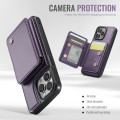 For iPhone 15 Pro JEEHOOD J05 Business Magnetic Style RFID Leather Phone Case(Purple)