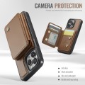 For iPhone 15 Pro JEEHOOD J05 Business Magnetic Style RFID Leather Phone Case(Brown)