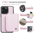 For iPhone 14 Plus JEEHOOD J05 Business Magnetic Style RFID Leather Phone Case(Pink)