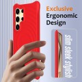For Samsung Galaxy S23 Ultra 5G Wave Texture MagSafe Magnetic Liquid Silicone Phone Case(Red)