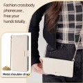 For Realme 12+ 5G Crossbody Chain Leather Phone Case(White)