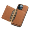 For iPhone 12 Pro Denior D13 Retro Texture Leather MagSafe Card Bag Phone Case(Brown)