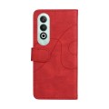 For OnePlus Nord CE4 Dual-color Splicing Flip Leather Phone Case(Red)
