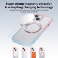 For iPhone 12 Pro Max MagSafe Holder PC Hybrid TPU Phone Case(Pink Blue)