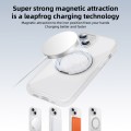 For iPhone 12 Pro Max MagSafe Holder PC Hybrid TPU Phone Case(Transparent White)