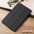 For Samsung Galaxy Tab A9 Carbon Fiber Leather Smart Tablet Case(Black)
