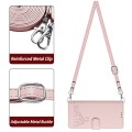 For Realme V23 Cat Rat Embossed Pattern RFID Leather Phone Case with Lanyard(Pink)