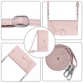 For vivo X100 Pro 5G Cat Rat Embossed Pattern RFID Leather Phone Case with Lanyard(Pink)