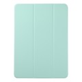 For iPad Air 11 2024 Double-sided Clip Non-buckle Magnetic PU Smart Tablet Case(Light Green)