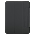 For iPad Pro 13 2024 Double-sided Clip Fixed Buckle Magnetic PU Leather Smart Tablet Case(Black)