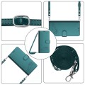 For Tecno Camon 30 Pro 5G Cat Rat Embossed Pattern RFID Leather Phone Case with Lanyard(Peacock Gree