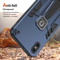 For iPhone XS / X Shockproof Holder Phone Case(Blue)