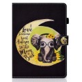 For iPad Pro 11 2024 Painted Stitching Smart Leather Tablet Case(Moon Baby Elephant)