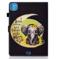 For iPad Pro 11 2024 Painted Stitching Smart Leather Tablet Case(Moon Baby Elephant)