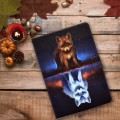 For iPad Pro 11 2024 Colored Drawing Smart Leather Tablet Case(Fox)