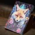 For iPad Pro 11 2024 Painted Litchi Leather Sewing Smart Tablet Case(Fox)