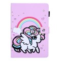 For iPad Pro 11 2024 Colored Drawing Leather Smart Tablet Case(Rainbow Unicorn)