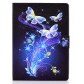 For iPad Pro 11 2024 Voltage Colored Drawing Smart Leather Tablet Case(Butterflies Flower)