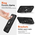 For Realme C35 Camshield Ring Holder Phone Case(Black)