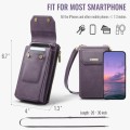 CaseMe Me40 Vertical Multifunctional Shoulder Crossbody Phone Bag(Purple)