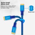 USB 3.0 Male To Micro USB 3.0 Male Braided Cable, Length:1m(Blue)