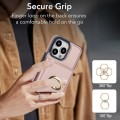 For iPhone 15 Pro Max RFID Anti-theft Card Ring Holder Phone Case(Rose Gold)